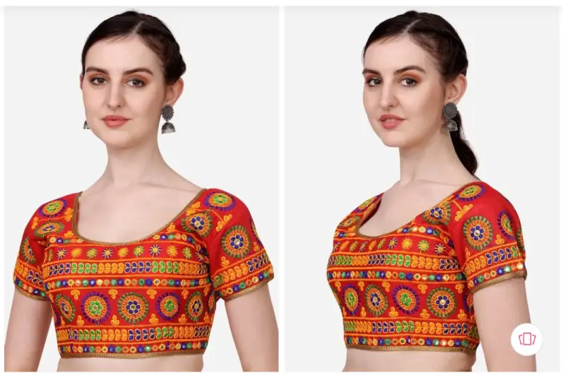 Machine Embroidery Saree Blouse