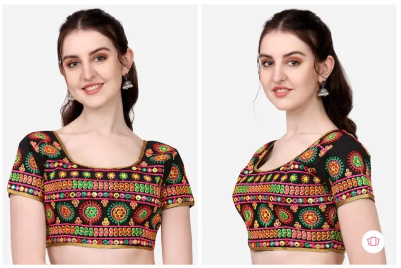 Machine Embroidery Saree Blouse