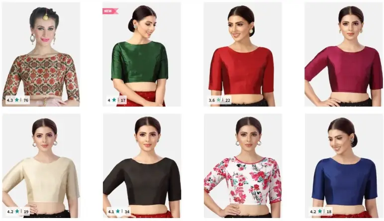 Elbow Length Saree Blouse